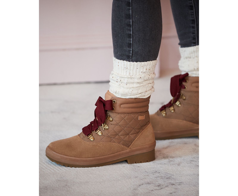 Keds Womens Boots Brown - Camp Water-Resistant Suede w/ Thinsulate™ - 036DPUGQL